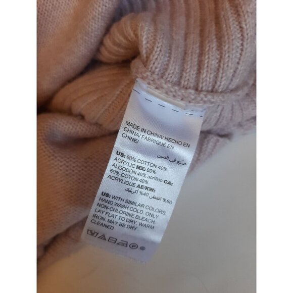 Chico's dusty pale pink sweater with ribbed sleeves and sides crewneck Size 3 (L - Picture 10 of 10